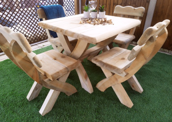 4 Seater Square Table Set