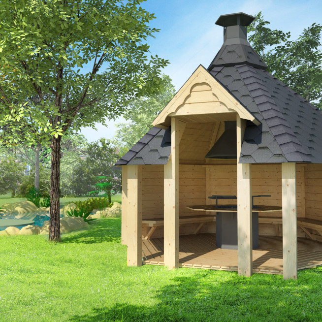 9.2sqm Open Grill Cabin