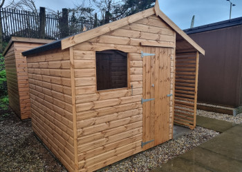 Apex Shed with Log Store