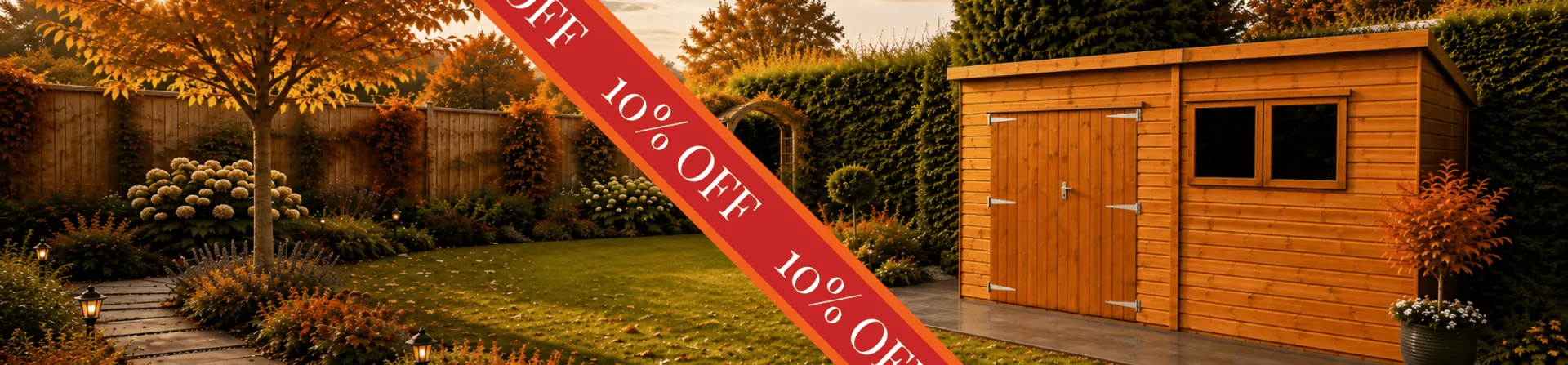 SAVE 10% ON SHEDS AND WORKSHOPS